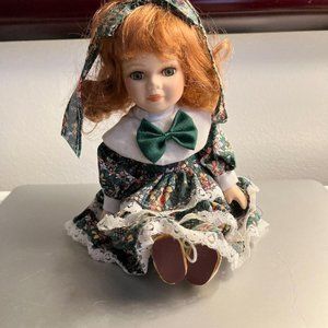 5" Tall Seated Porcelain Doll